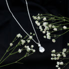 Certified 3 Carat Cubic Zirconia Pear Drop Necklace with Silver Chain AAAAA 92.5 Sterling Silver - Rosec Jewels