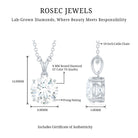 Rosec Jewels-Certified Brilliant Cut Lab Grown 2 Carat Diamond Solitaire Necklace