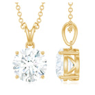 Rosec Jewels-Certified Brilliant Cut Lab Grown 2 Carat Diamond Solitaire Necklace