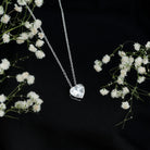 Rosec Jewels-Bezel Set 8mm Lab Grown Diamond Heart Locket Necklace for Women