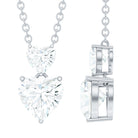 Rosec Jewels-Certified Lab Grown Diamond Double Heart Promise Necklace