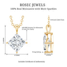 4 Carat Princess Cut Lab Grown Diamond Solitaire Pendant with IGI Certificate Lab - ( E-VS1 ) - Rosec Jewels