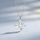 5 Carat Lab Grown Diamond Princess Cut Solitaire Necklace IGI Certified Lab - ( E-VS1 ) - Rosec Jewels