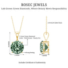IGI Certified Round Lab Grown Green Diamond Solitaire Necklace 5 Carat Vivid Green - VS1 - Rosec Jewels