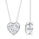 Rosec Jewels-Bezel Set 2 Carat Lab Grown Diamond Heart Necklace with IGI Certificate