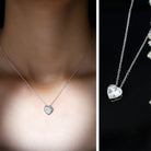 Rosec Jewels-Bezel Set 2 Carat Lab Grown Diamond Heart Necklace with IGI Certificate