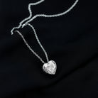 Rosec Jewels-Bezel Set 2 Carat Lab Grown Diamond Heart Necklace with IGI Certificate
