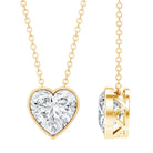 Rosec Jewels-Bezel Set 2 Carat Lab Grown Diamond Heart Necklace with IGI Certificate