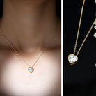 Rosec Jewels-Bezel Set 2 Carat Lab Grown Diamond Heart Necklace with IGI Certificate