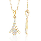 Certified Round Cut Diamond Cluster Necklace Natural - ( HI-SI ) - Rosec Jewels
