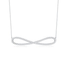 Pave Set Moissanite Infinity Necklace with Certificate D-VS1 - Rosec Jewels