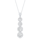 Certified Moissanite Minimal Halo Dangle Pendant D-VS1 - Rosec Jewels