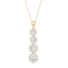 Certified Moissanite Minimal Halo Dangle Pendant D-VS1 - Rosec Jewels