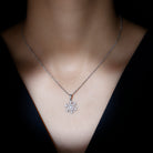 Certified Moissanite Snowflake Pendant Necklace for Women D-VS1 - Rosec Jewels