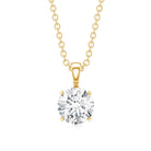 1 CT Certified Moissanite Solitaire Pendant in Claw Set D-VS1 - Rosec Jewels