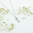Certified Moissanite Infinity Pendant Necklace with Chain D-VS1 92.5 Sterling Silver - Rosec Jewels