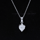 Certified Cubic Zirconia Heart Locket with Silver Chain AAAAA 92.5 Sterling Silver - Rosec Jewels