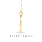 Rosec Jewels-Diamond and Gold Heart Elephant Pendant Necklace