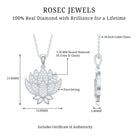 Rosec Jewels-Designer Lotus Flower Diamond Necklace