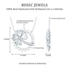 Rosec Jewels-1.25 CT Open Circle Diamond Necklace with Clover Leaf