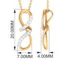 Rosec Jewels-Two Tone Diamond Infinity Twisted Pendant