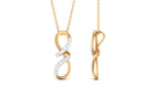 Rosec Jewels-Two Tone Diamond Infinity Twisted Pendant