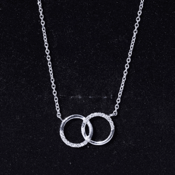 Certified Diamond Circle Pendant Necklace Lab - ( EF-VS ) - Rosec Jewels