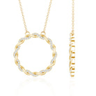 Diamond Twisted Eternity Necklace in Pave Setting Lab - ( EF-VS ) - Rosec Jewels