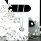 Bezel Set 1.36 Carat Round Moissanite Necklace in Silver D-VS1 92.5 Sterling Silver - Rosec Jewels