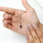 Solitaire Real Amethyst Infinity Pendant Necklace Amethyst - ( AAA ) - Quality - Rosec Jewels