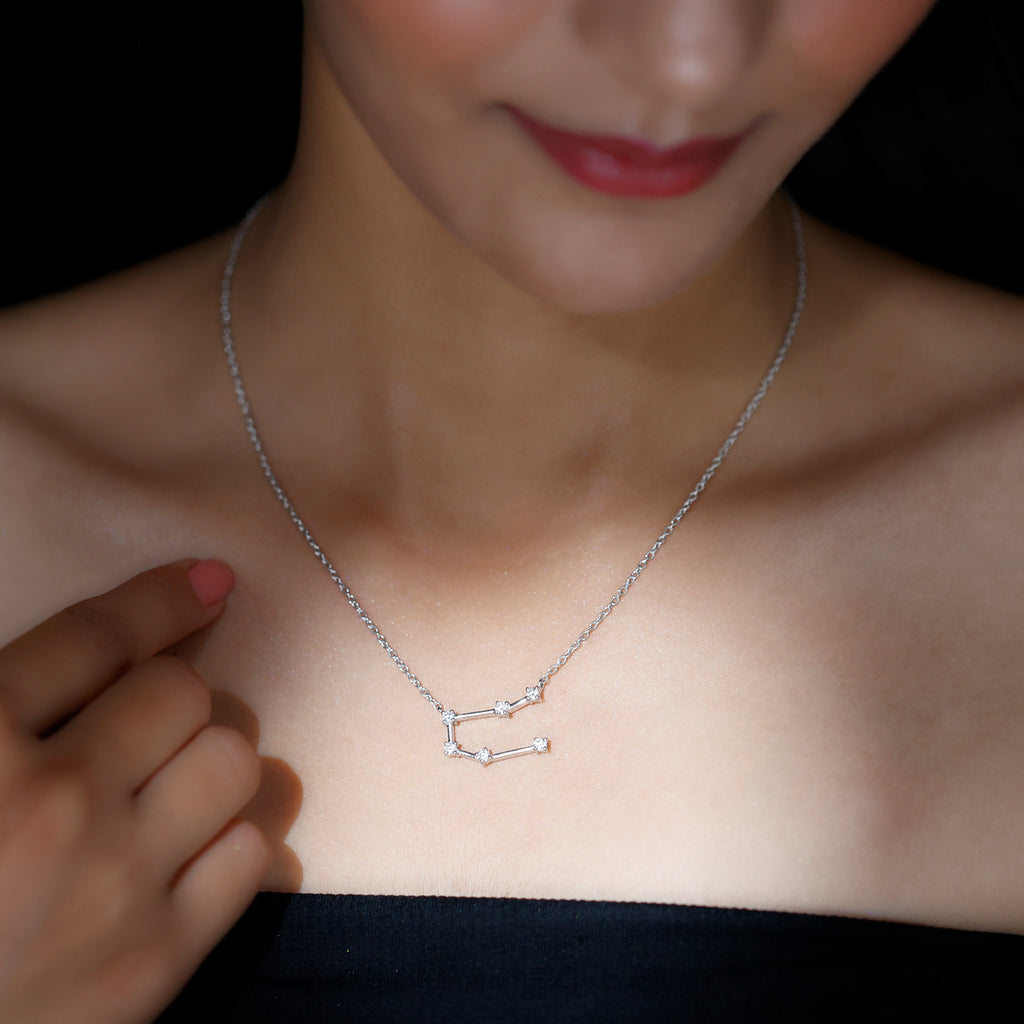 Rosec Jewels - Certified Moissanite Gemini Constellation Necklace