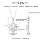 Vintage Style Oval Moissanite Bridal Necklace With Chain D-VS1 - Rosec Jewels