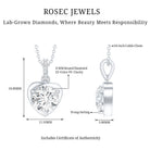 2 Carat Lab Grown Diamond Solitaire Heart Locket for Women Lab - ( EF-VS ) - Rosec Jewels