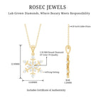 Rosec Jewels-Lab Grown Diamond Christmas Snowflake Necklace