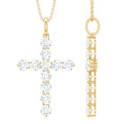 Rosec Jewels-Lab Grown Diamond Catholic Cross Necklace for Women