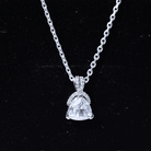 Trilliant Cut 1.6 CT Moissanite Designer Necklace with Silver Chain D-VS1 92.5 Sterling Silver - Rosec Jewels