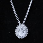 2 Carat Oval Moissanite Cocktail Necklace in 14K White Gold Plated Silver D-VS1 92.5 Sterling Silver - Rosec Jewels