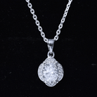 Moissanite Art Deco Necklace with Silver Chain D-VS1 92.5 Sterling Silver - Rosec Jewels