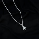 Certified 1.3 Carat Moissanite Bridal Drop Necklace with Silver Chain D-VS1 92.5 Sterling Silver - Rosec Jewels