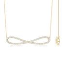 Diamond Sideway Infinity Pendant Necklace Natural - ( HI-SI ) - Rosec Jewels