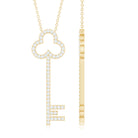 Certified Moissanite Key Pendant Necklace D-VS1 - Rosec Jewels