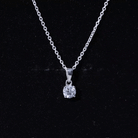 Round 0.4 Carat Brilliant Cut Lab Diamond Solitaire Necklace for Women Lab - ( EF-VS ) - Rosec Jewels