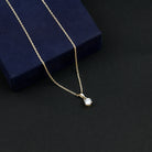 Round 0.4 Carat Brilliant Cut Lab Diamond Solitaire Necklace for Women Lab - ( EF-VS ) - Rosec Jewels