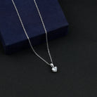 5 MM Lab Grown Diamond Heart Necklace For Women Lab - ( EF-VS ) - Rosec Jewels