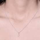 6X5 MM Lab Grown Diamond Teardrop Pendant Necklace Lab - ( EF-VS ) - Rosec Jewels