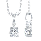 6X5 MM Lab Grown Diamond Teardrop Pendant Necklace Lab - ( EF-VS ) - Rosec Jewels