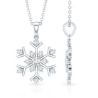 Certified Natural Diamond Christmas Necklace With Chain Natural - ( HI-SI ) - Rosec Jewels