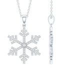 Genuine Diamond Snowflake Pendant for Women Natural - ( HI-SI ) - Rosec Jewels