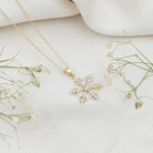 Genuine Diamond Snowflake Pendant for Women Natural - ( HI-SI ) - Rosec Jewels