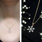 Genuine Diamond Snowflake Pendant for Women Natural - ( HI-SI ) - Rosec Jewels